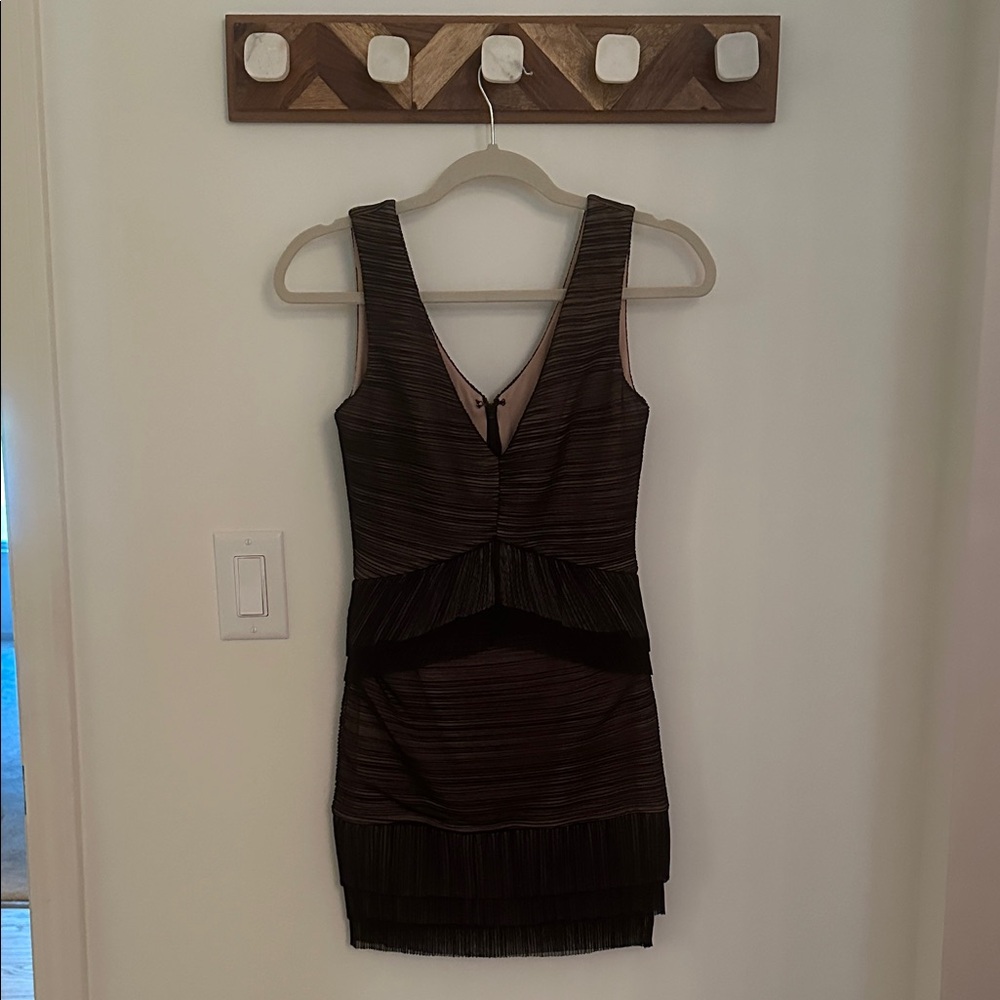 BCBGMaxAzria Black Sleeveless Mini Dress.